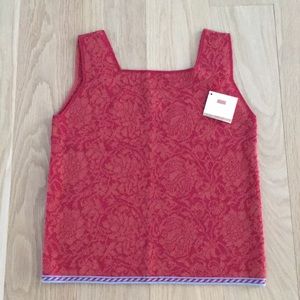 Oleana of Norway floral knit sleeveless sweater